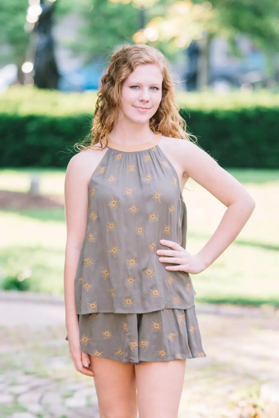 Sunburst tank/short set