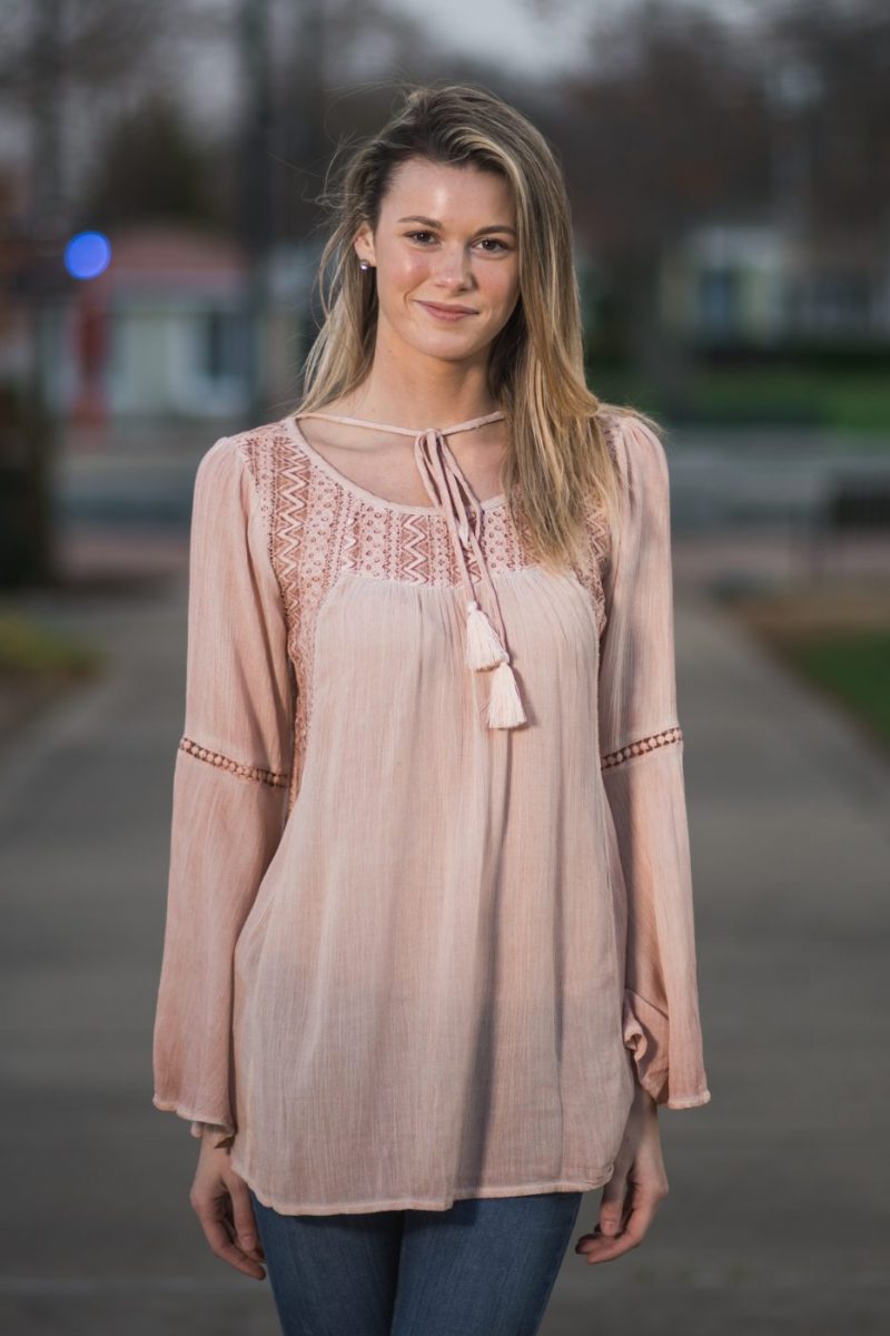 Blushed Romantic Top Sunshine Bliss an online women's clothing boutique