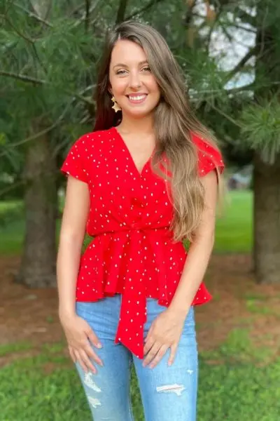 Playing with Fire peplum top